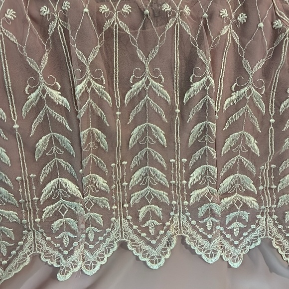 Stunning NWT Vintage Cachet by Bari Protas Dusty Rose Embroidered Dress size 7/8 - Picture 2 of 8